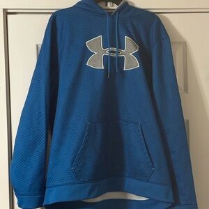 Mens Under Armour Blue Hoodie with Logo 2XL